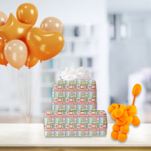 Papier Cadeau Vétérinaire Professionnel Iconique Conçu
