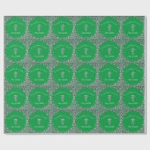 Papier Cadeau Veterinarian Graduation Green Silver (Plat)