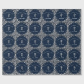 Papier Cadeau Veterinarian Graduation Navy Blue Silver (Plat)