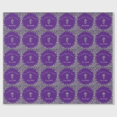Papier Cadeau Veterinarian Graduation Purple Silver (Plat)