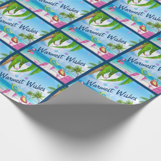 Papier Cadeau Veux les plus chauds mignons Oiseaux Plage Noël (Coin)