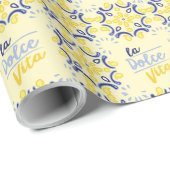Papier Cadeau Vibe de vie italienne (Coin rond)