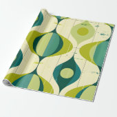 Papier Cadeau Vibe Moderne Du Milieu Du Siècle (Déroulé)