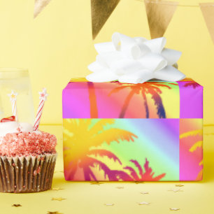 Papier Cadeau Vibes d'anniversaire de Miami Beach •