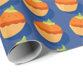 Papier Cadeau Vibes d'automne Citrouille Cupcakes cadeau (Coin rond)