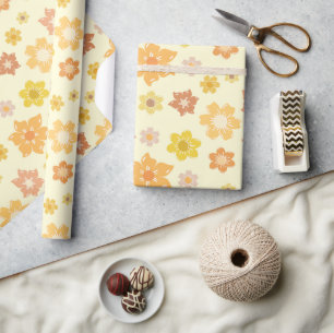 Papier Cadeau Vibes d'automne : Golden Blossom Simples Thanksgiv