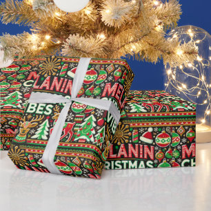 Papier Cadeau Vibes de Noël Melanin