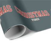 Papier Cadeau Vibes de Noël rétro (Coin rond)