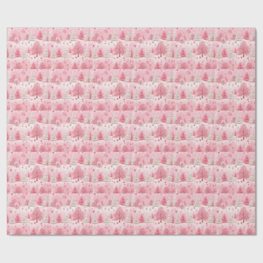 Papier Cadeau Vibes d'hiver Pink Enchanted (Plat)