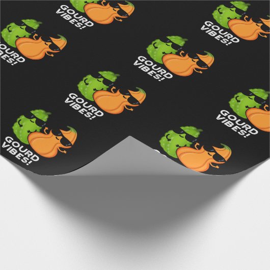 Papier Cadeau Vibes Gourdes Funny Veggie Pun Dark BG (Coin)