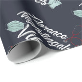 Papier Cadeau Vibes nocturnes des étudiants en soins infirmiers (Coin rond)