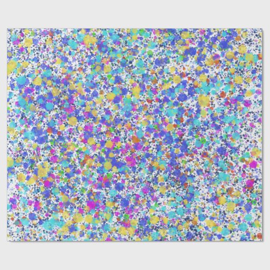 Papier Cadeau Vibrant Abstract Watercolor Splatter Pattern (Plat)