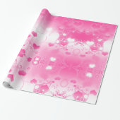 Papier Cadeau Vibrant Coeur rose Abstrait Valentine (Déroulé)
