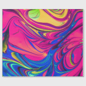 Papier Cadeau Vibrant Color Aesthetic Pattern (Plat)