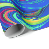 Papier Cadeau Vibrant Color Aesthetic Pattern (Coin rond)