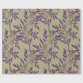 Papier Cadeau Vibrant Floral Pattern with Yellow Daisies  (Plat)