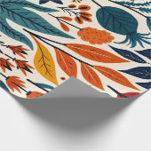 Papier Cadeau Vibrant Folk Art Floral Seamless Pattern (Coin)