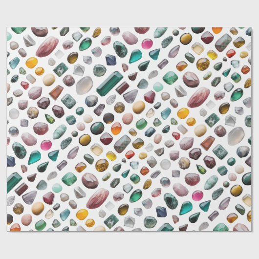 Papier Cadeau Vibrant Gemstone Pattern (Plat)
