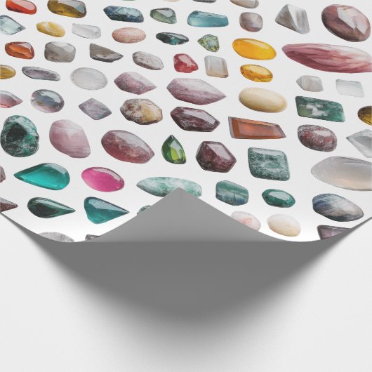 Papier Cadeau Vibrant Gemstone Pattern (Coin)