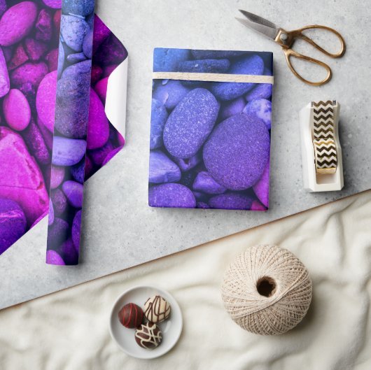Papier Cadeau Vibrant Gradient Stones Photography (Artisanat)