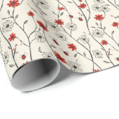 Papier Cadeau Vibrant Ladybug Delight (Coin rond)