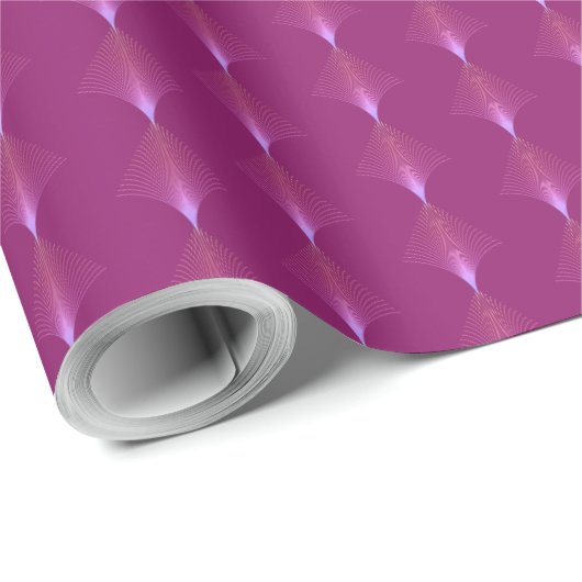 Papier Cadeau Vibrant Magenta Gift Wrap (Coin rond)