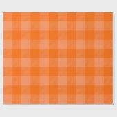 Papier Cadeau Vibrant Orange & Pale Orange Autumn Buffalo Plaid (Plat)