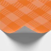 Papier Cadeau Vibrant Orange & Pale Orange Autumn Buffalo Plaid (Coin)