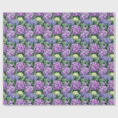 Papier Cadeau Vibrant Purple Floral Pattern (Plat)