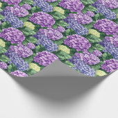 Papier Cadeau Vibrant Purple Floral Pattern (Coin)