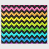 Papier Cadeau Vibrant Rainbow Chevron Motif (Plat)