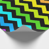 Papier Cadeau Vibrant Rainbow Chevron Motif (Coin)