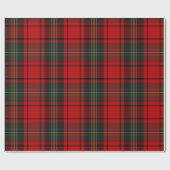 Papier Cadeau Vibrant Red and Black Scottish Tartan Plaid (Plat)