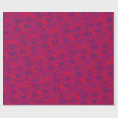 Papier Cadeau Vibrant Rose Flowers Pattern (Plat)