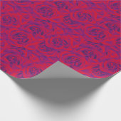 Papier Cadeau Vibrant Rose Flowers Pattern (Coin)