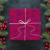 Papier Cadeau Vibrant Rose Flowers Pattern