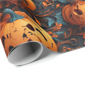 Papier Cadeau Vibrant thème Halloween (Coin rond)