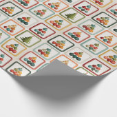 Papier Cadeau Vibrant Tree Grid for Christmas Cheer (Coin)