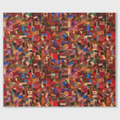 Papier Cadeau Vibrant Vintage Crazy Quilt (Plat)