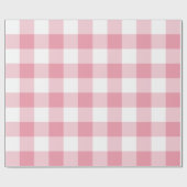 Papier Cadeau Vichy à carreaux rose 7,62 cm (Plat)