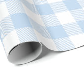 Papier Cadeau Vichy bébé bleu (Coin rond)