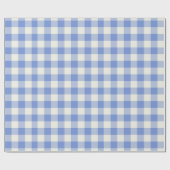 Papier cadeau - Vichy bleu (Plat)