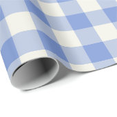 Papier cadeau - Vichy bleu (Coin rond)