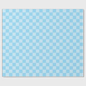 Papier Cadeau Vichy Bleu Bébé (Plat)