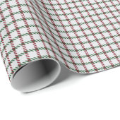 Papier Cadeau Vichy Vert et Rouge (Coin rond)