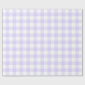 Papier Cadeau Vichy violet pastel (Plat)