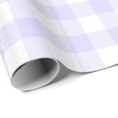 Papier Cadeau Vichy violet pastel (Coin rond)