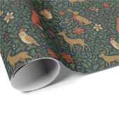 Papier Cadeau Victorian Christmas Floral  (Coin rond)