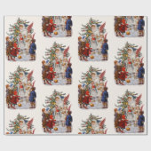 Papier Cadeau Victorian Guardian Angel Cadeaux de Noël (Plat)