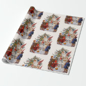 Papier Cadeau Victorian Guardian Angel Cadeaux de Noël (Déroulé)